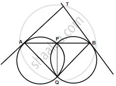 circles intersect  points p    secant passing  p