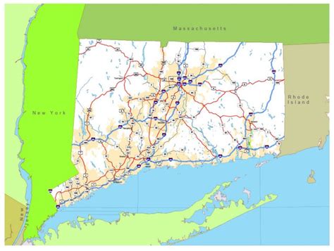 Free vector map State Connecticut US Adobe Illustrator and PDF download