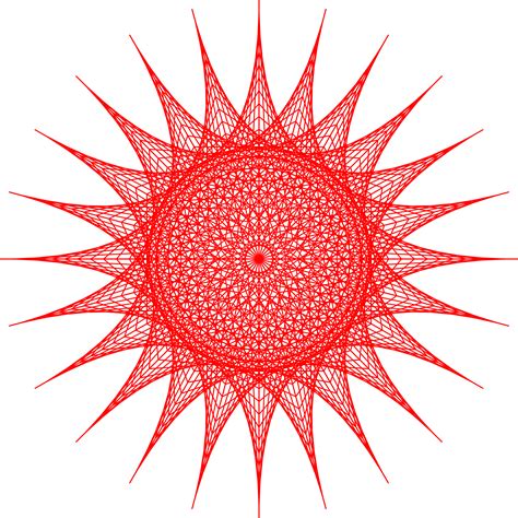 Clipart String Art Symbol 60 Degrees