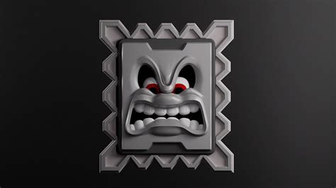 Super Mario Thwomp 3D model | CGTrader