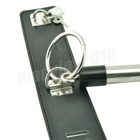 Adjustable Leg Spreader Bar Rod Slave Restraint Anklet Leg Cuffs