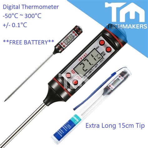 Tp Extra Long Tip Digital Thermometer C To C Accuracy C