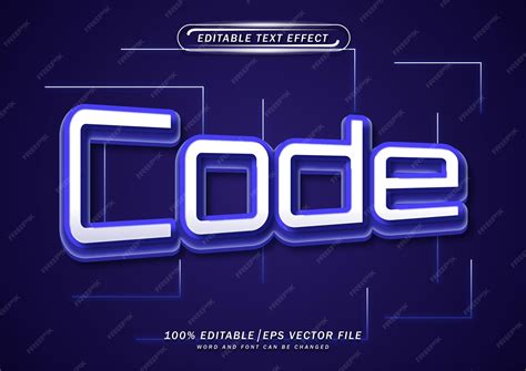 premium vector minimalist code text editable effect