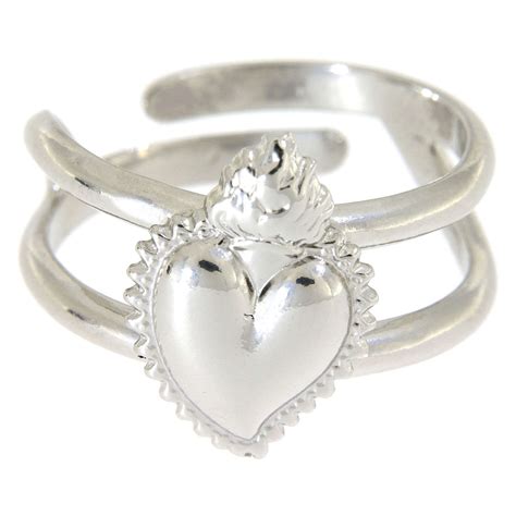 Anillo Ajustable De Plata Con Coraz N Votivo Lleno Venta Online