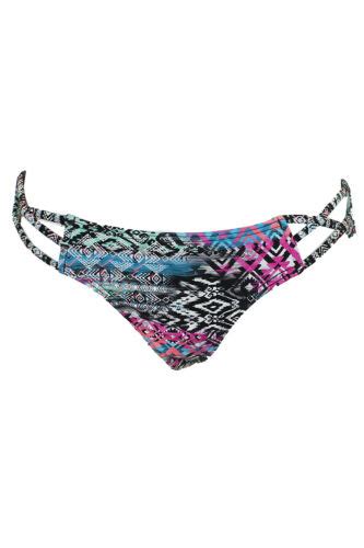 Sundazed Black Multi Stunner Strappy Hipster Bikini Bottom L EBay