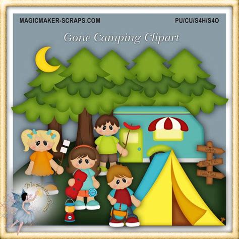 Gone Camping Clipart - Etsy | Crafts, Camping clipart, Clip art