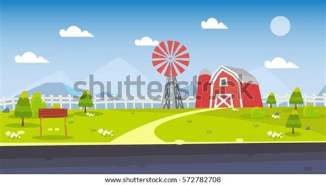 Farm Field Cartoon Vector Stock Vector (Royalty Free) 572782708 ...