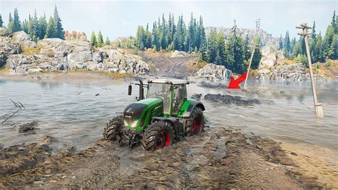 Fendt 930 Vario Tractor Extreme OffRoading In SnowRunner YouTube