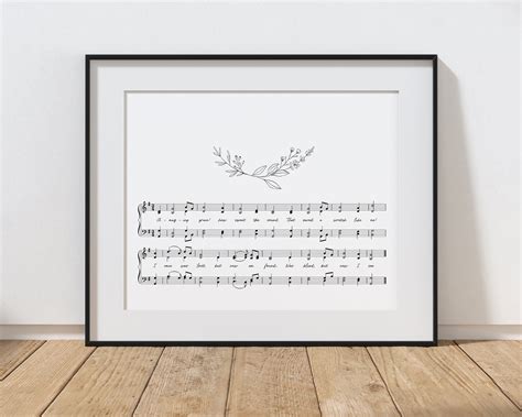 Amazing Grace Hymn Print Hymn Sheet Music Hymn Wall Art Etsy