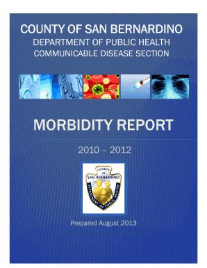 Fillable Online Sbcounty Morbidity Report San Bernardino County