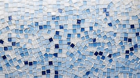 Fondo Representación Estética De Una Textura De Mosaico Azul Vertical