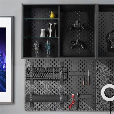 UPPSPEL pegboard, black, 30x22" - IKEA