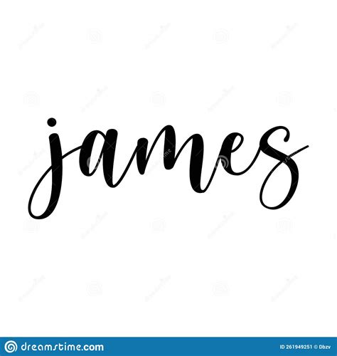 James Name Lettering Tinsels Vector Illustration Cartoondealer