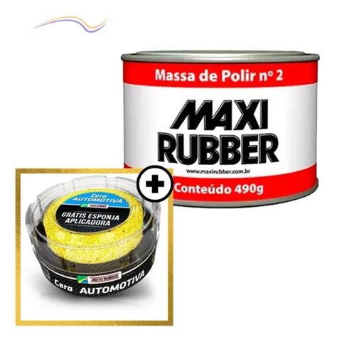 Massa De Polir Nº2 Cera Automotiva Polimento Maxi Rubber Escorrega