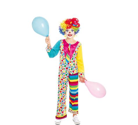 D Guisement De Clown Multicolore Avec Cravate Pour Fille