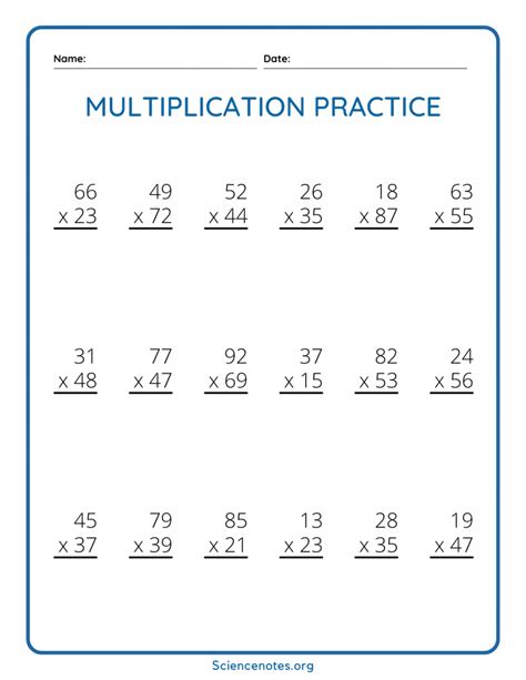 Multi Digit Multiplication Worksheets Printable Worksheets