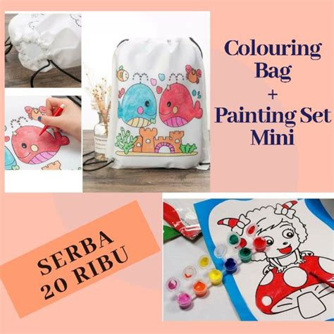 Jual Mainan Edukasi Anak Serba Ribu Colouring Bag Paket Melukis