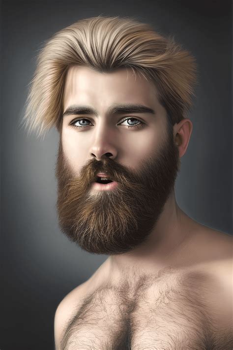 Stunning 8k Hyper Detailed Oil Painting Of A Bearded Gay Man With A