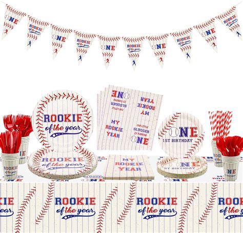 Amazon Baseball St Birthday Party Supplies Includes Rookie Of