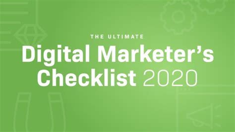 The Ultimate Digital Marketing Checklist Pdf Template Fully Updated