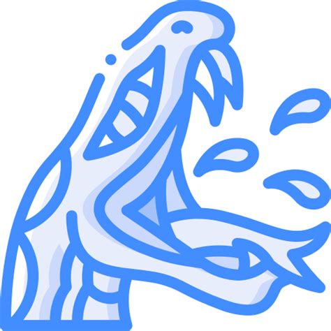 Snake head outline Basic Miscellany Blue icon