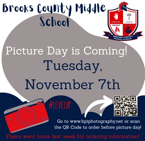 Picture Day is November 7th! | Brooks County Middle School