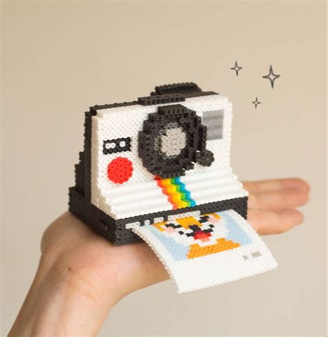 Vintage Polaroid Camera 3d Perler Bead Pattern Tutorial Etsy