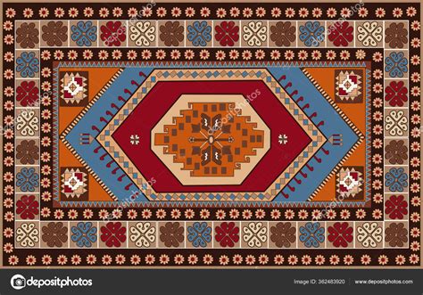 Persian Carpet Original Design Tribal Vector Texture Easy Edit Change