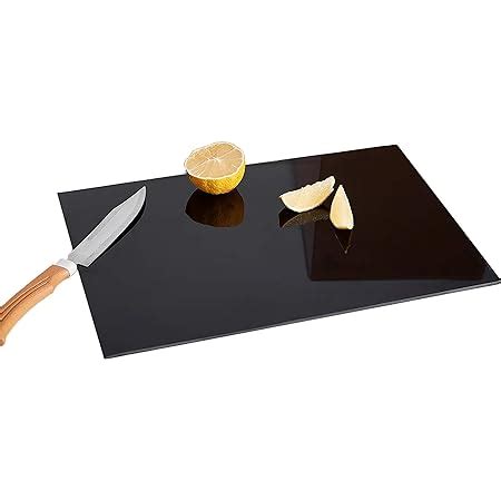 Black X Cm Glass Chopping Board Kitchen Food Preparation Worktop