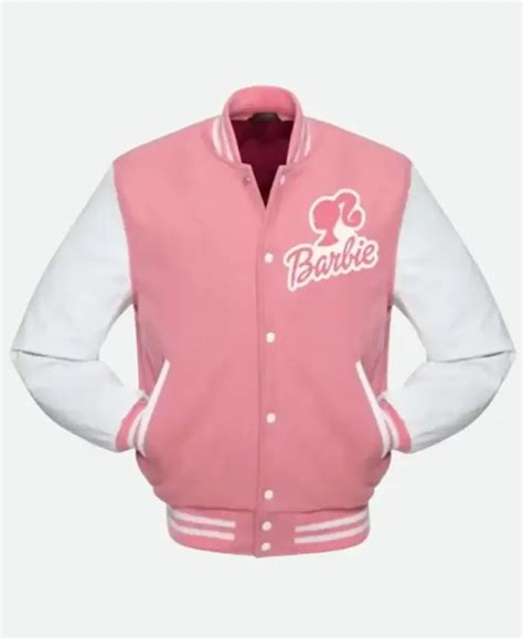 Barbie Pink And White Varsity Jacket Jacket Era