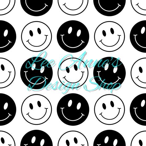 Seamless Pattern Smiley Face Pattern Smiley Face Seamless Black And White Smiley Smiley