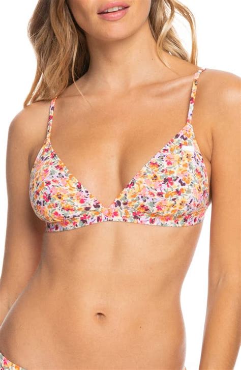 Buy Roxy Beach Classics Fixed Triangle Bikini Top At Off Editorialist