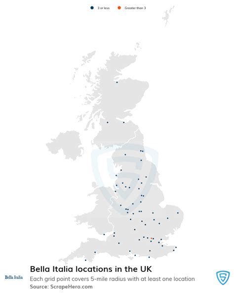 Number of Bella Italia locations in the UK in 2024 | ScrapeHero