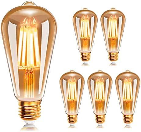 EXTRASTAR Ampoules LED Edison Vintage G95 E27 4W Blanc Chaud 2200K