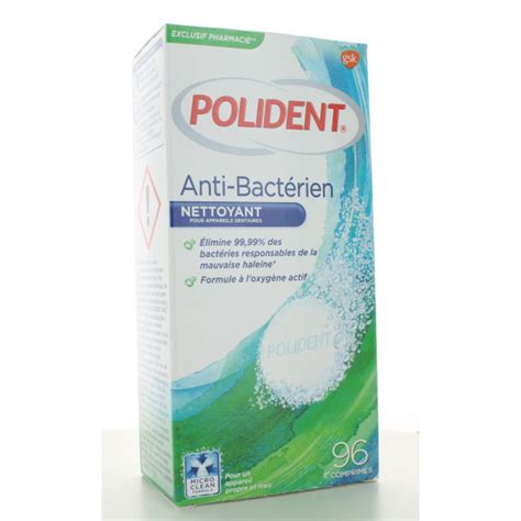 Polident Anti Bact Rien Nettoyant Pour Appareils Dentaires Comprim S