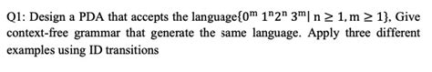 Q Convert The Following Cfg To Chomsky Normal Form Chegg