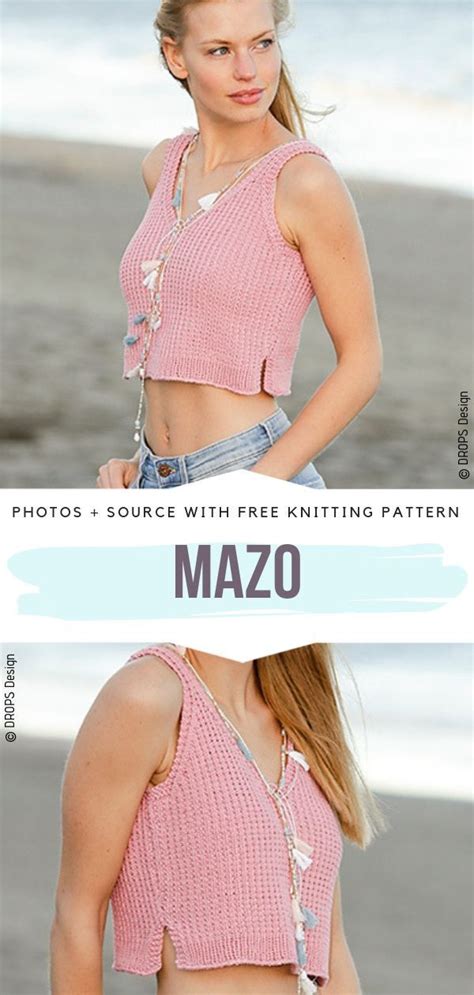 Cute Summer Crop Top Knitting Pattern Ideas Knit Crop Top Pattern Knit Tank Top Pattern Knit