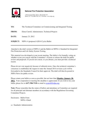 Fillable Online Nfpa The Technical Committee On Commissioning And