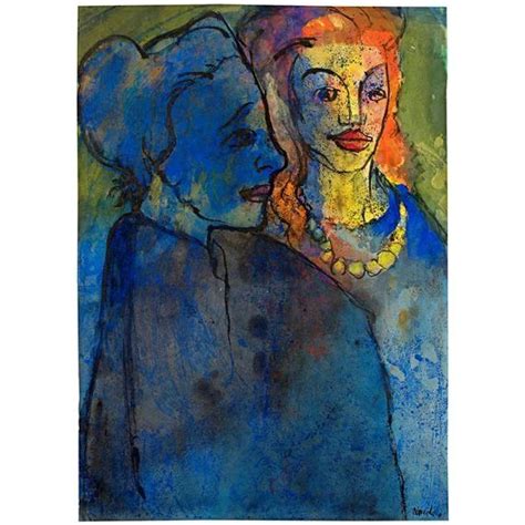 Artwork By Emil Nolde Zwei Frauen Als Halbfiguren Made Of Watercolour