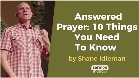 Answered Prayer 10 Things You Need To Know By Shane Idleman Youtube