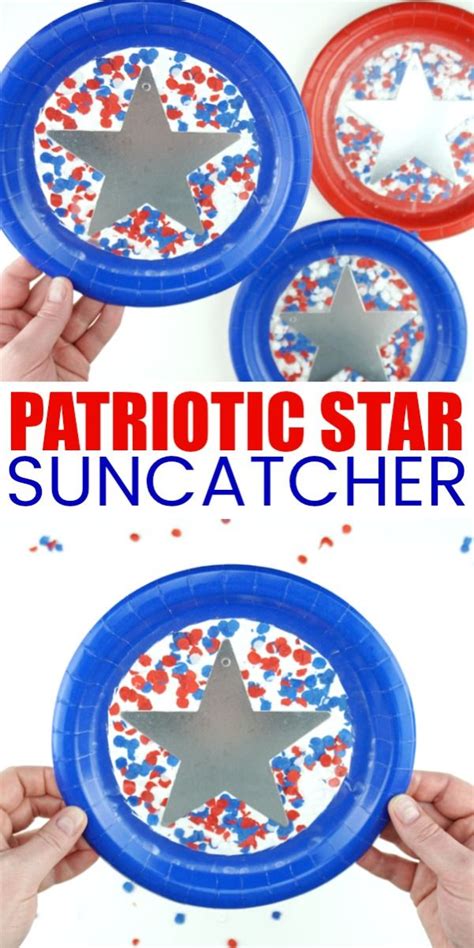 This Paper Plate Patriotic Suncatcher Craft Is A Fun And Festive