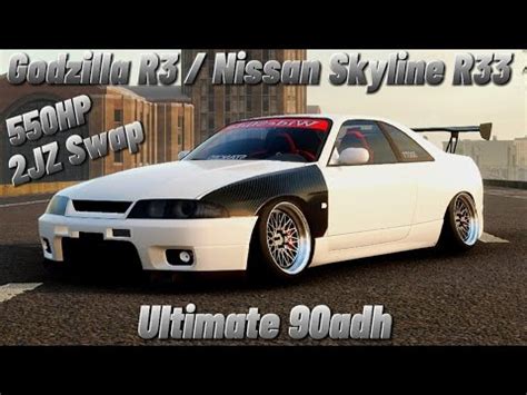 NEW Godzilla R3 Nissan Skyline R33 90adh Tune CarX Drift Racing Carx