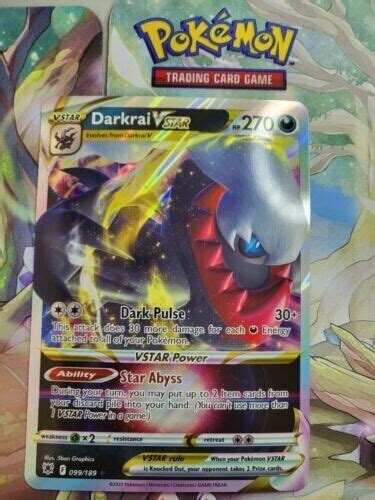 Darkrai VSTAR 099 189 Astral Radiance Pokemon TCG Premium Collection