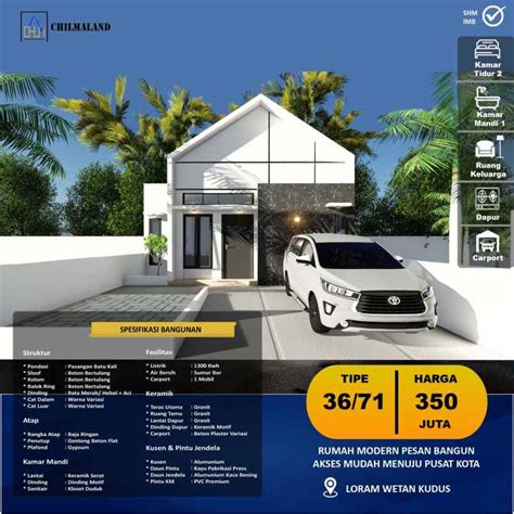 Dijual Rumah Loram Pesan Bangun Modern Kudus Jateng