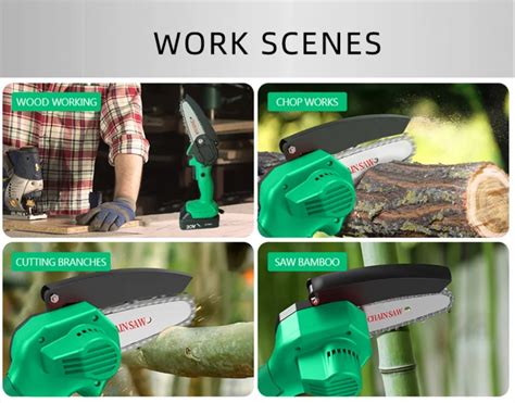 Outdoor Wood Cutting Tool Cs V Cordless Electric Chain Saw Power