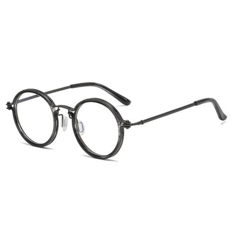 Gris Noir Dioptrie 2 50 Lunettes De Lecture Rondes En Alliage Pour