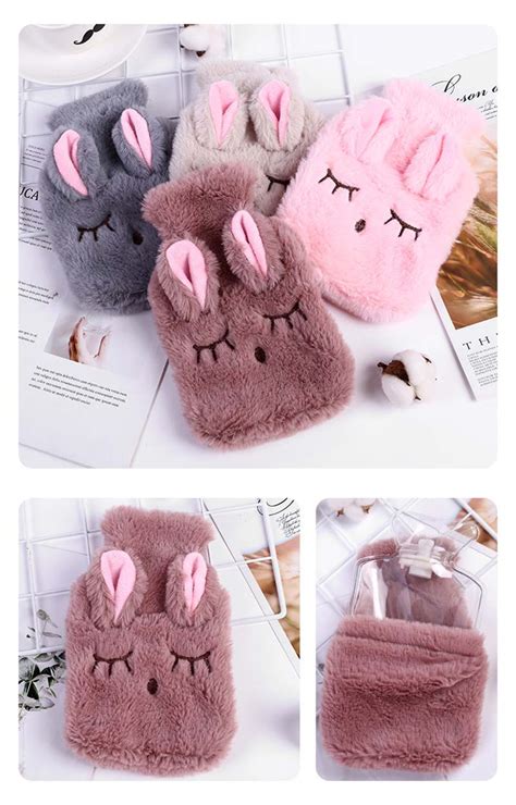 Cute Cartoon Smile Rabbit Explosion Proof Plush Fabrics Hot Water