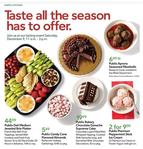 Publix Christmas Tasting Event Dec 6 12 2023 WeeklyAds2