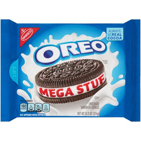 Oreo Mega Stuf Chocolate Sandwich Cookies 132 Oz