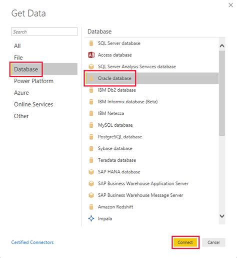 Connect To An Oracle Database With Power Bi Desktop Power Bi